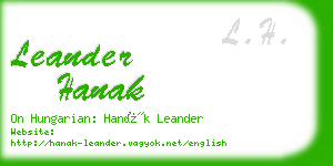 leander hanak business card